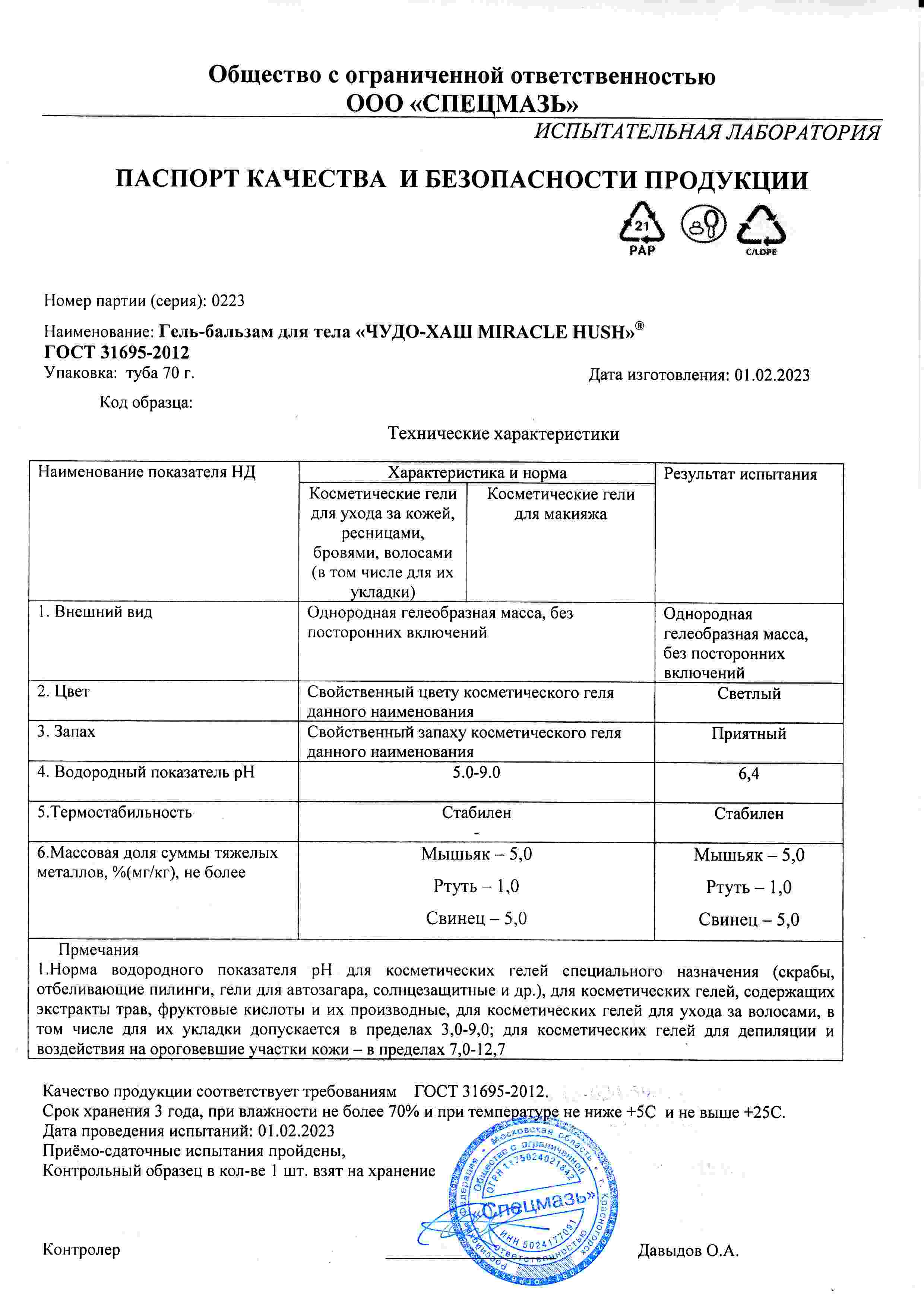 Паспорт №022023